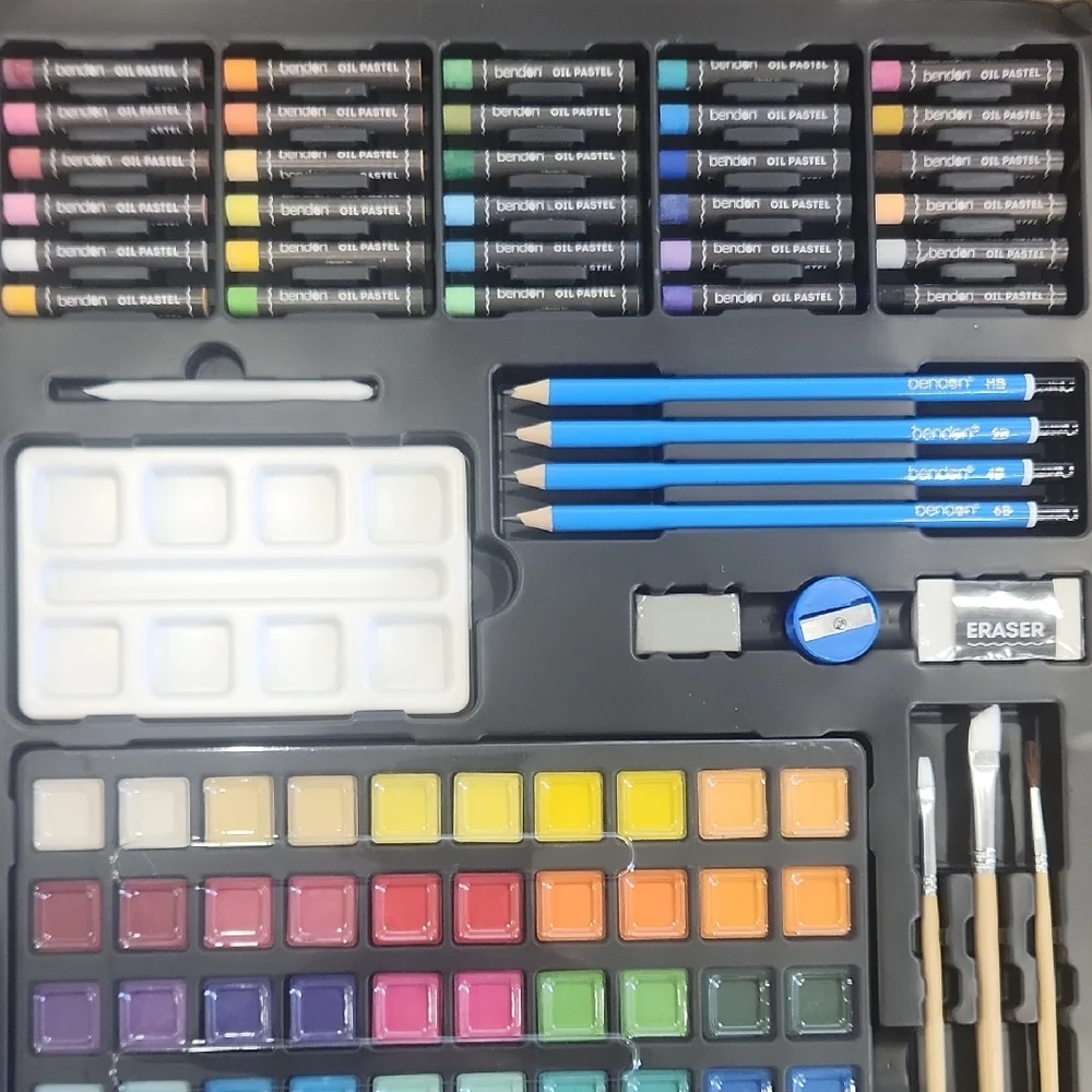 Art Supply Set - Colored Pencils, Markers & Paint Tubes - Multicolor
